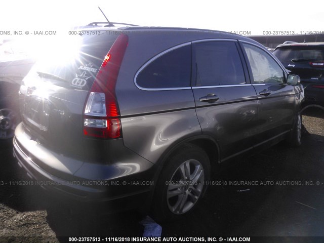 5J6RE4H74AL001812 - 2010 HONDA CR-V EXL BROWN photo 4