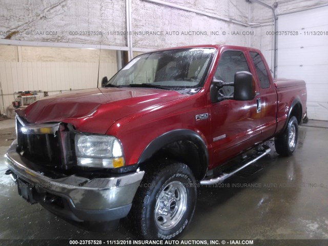 1FTNX21P13ED26955 - 2003 FORD F250 SUPER DUTY RED photo 2