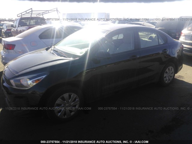 3KPA24AB7JE062901 - 2018 KIA RIO LX/S BLACK photo 2