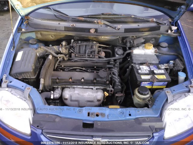 KL1TD52675B358344 - 2005 CHEVROLET AVEO LS BLUE photo 10