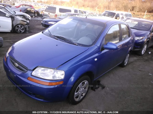 KL1TD52675B358344 - 2005 CHEVROLET AVEO LS BLUE photo 2