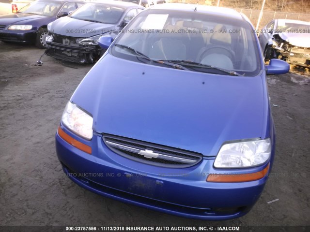 KL1TD52675B358344 - 2005 CHEVROLET AVEO LS BLUE photo 6