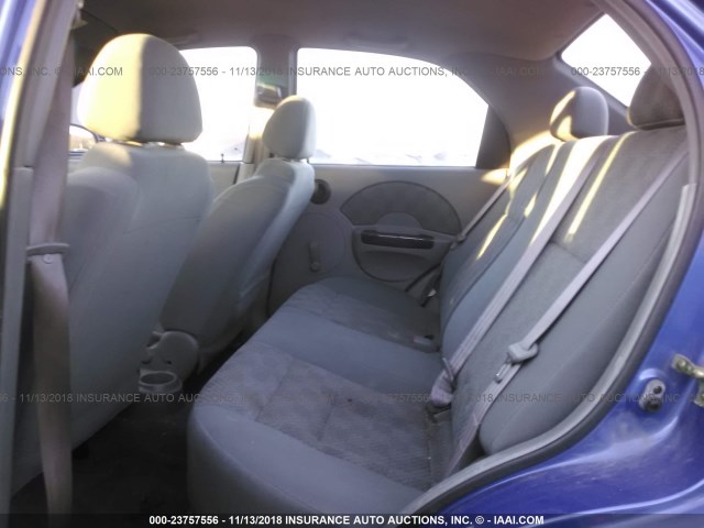 KL1TD52675B358344 - 2005 CHEVROLET AVEO LS BLUE photo 8
