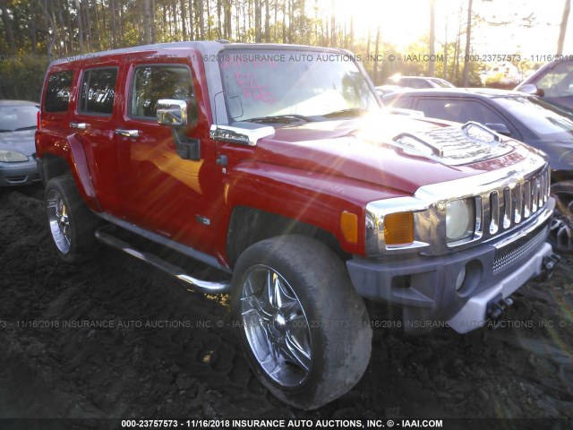 5GTEN13EX98150810 - 2009 HUMMER H3 RED photo 1