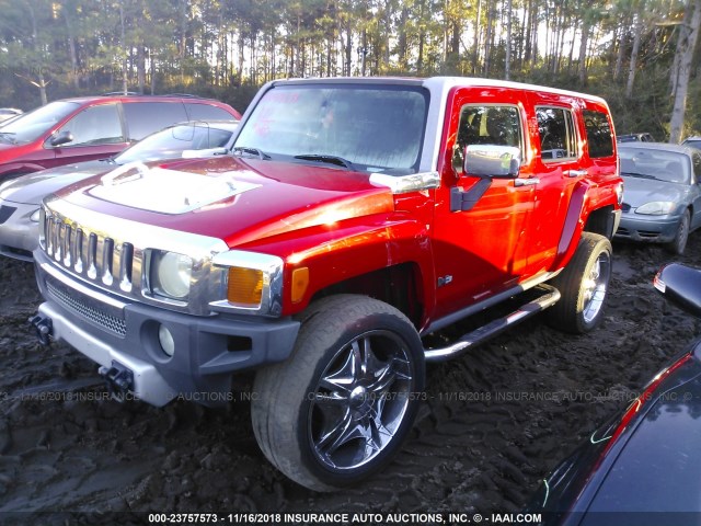 5GTEN13EX98150810 - 2009 HUMMER H3 RED photo 2