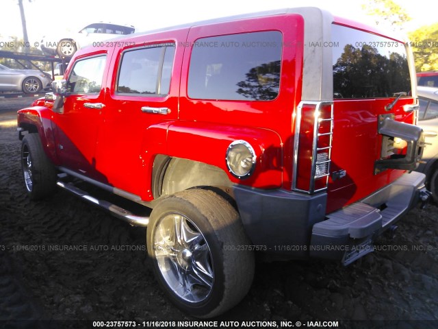 5GTEN13EX98150810 - 2009 HUMMER H3 RED photo 3