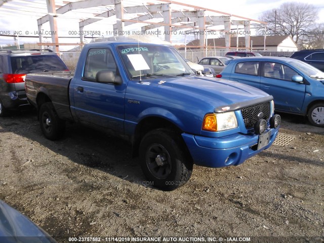 1FTYR10UX2TA27628 - 2002 FORD RANGER BLUE photo 1