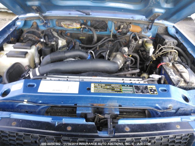 1FTYR10UX2TA27628 - 2002 FORD RANGER BLUE photo 10