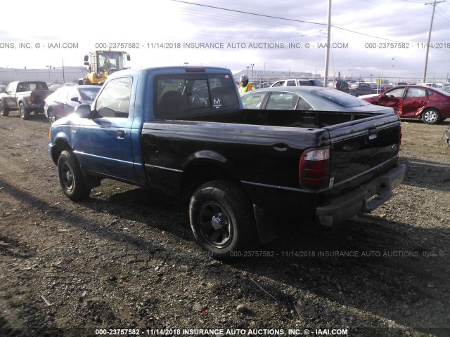 1FTYR10UX2TA27628 - 2002 FORD RANGER BLUE photo 3