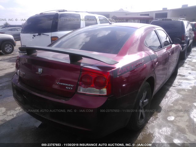 2B3KA33V29H595149 - 2009 DODGE CHARGER SXT RED photo 4