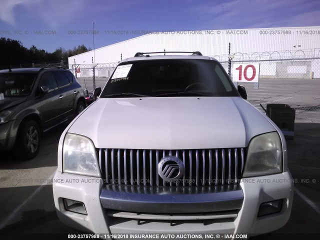 4M2EU38868UJ02357 - 2008 MERCURY MOUNTAINEER PREMIER WHITE photo 6