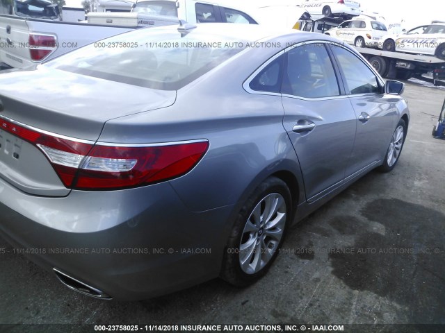 KMHFG4JG8DA298382 - 2013 HYUNDAI AZERA SILVER photo 4