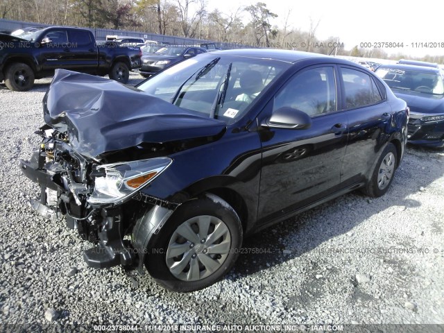 3KPA24AB1JE137494 - 2018 KIA RIO LX/S BLACK photo 2