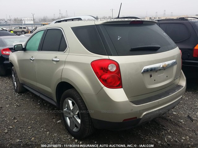 2GNALDEK5E6190445 - 2014 CHEVROLET EQUINOX LTZ TAN photo 3