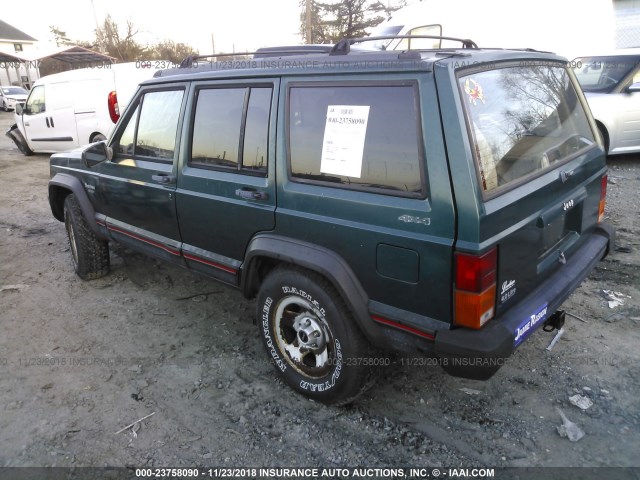 1J4FJ68S5TL203396 - 1996 JEEP CHEROKEE SPORT/CLASSIC GREEN photo 3