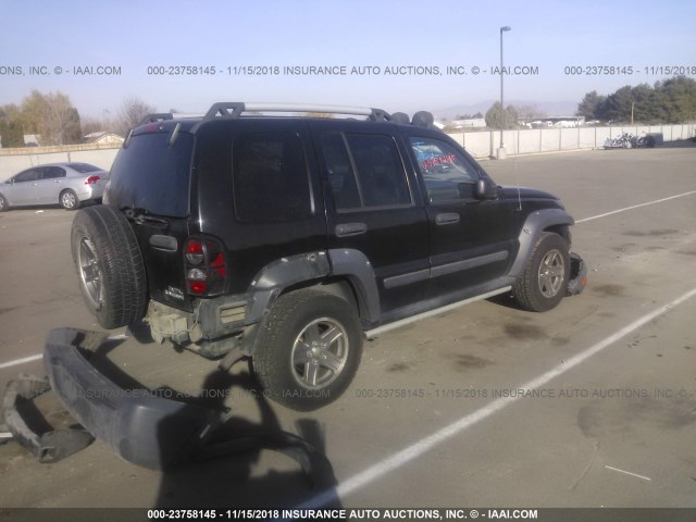 1J4GL38K65W575523 - 2005 JEEP LIBERTY RENEGADE BLACK photo 4