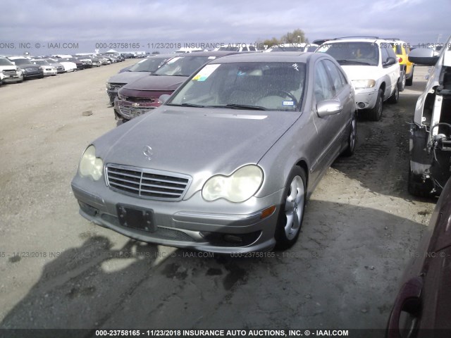 WDBRF40J45F598490 - 2005 MERCEDES-BENZ C 230K SPORT SEDAN SILVER photo 2