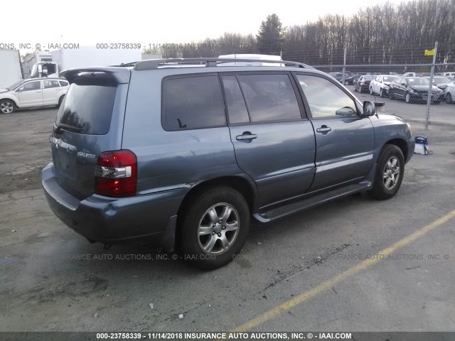 JTEDP21A150051784 - 2005 TOYOTA HIGHLANDER LIMITED BLUE photo 4