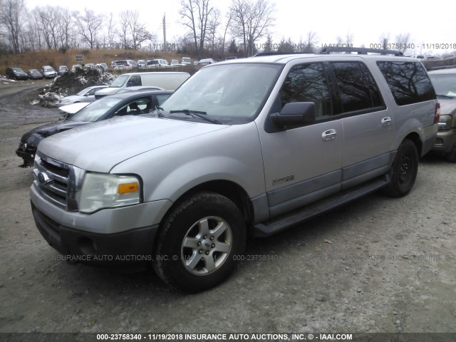 1FMFK16567LA34459 - 2007 FORD EXPEDITION EL XLT SILVER photo 2