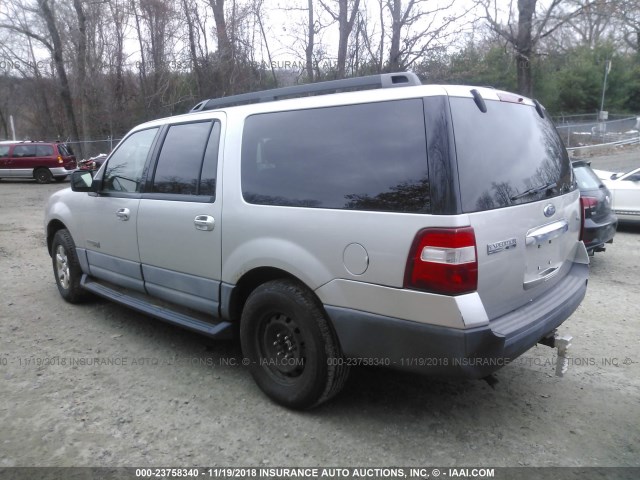 1FMFK16567LA34459 - 2007 FORD EXPEDITION EL XLT SILVER photo 3