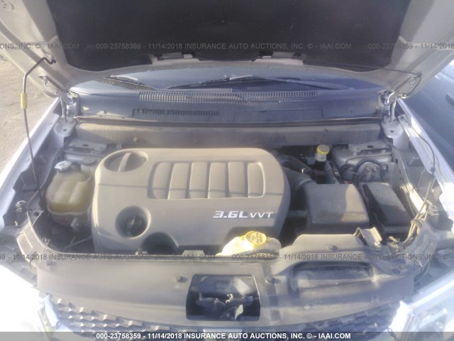 3D4PG1FG4BT568782 - 2011 DODGE JOURNEY MAINSTREET SILVER photo 10