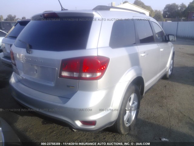 3D4PG1FG4BT568782 - 2011 DODGE JOURNEY MAINSTREET SILVER photo 4