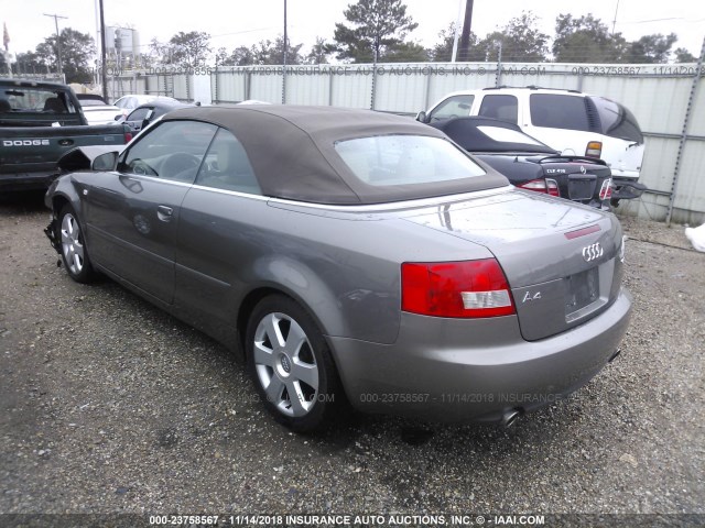 WAUAC48H16K005859 - 2006 AUDI A4 1.8 CABRIOLET BEIGE photo 3