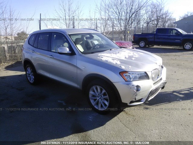 5UXWX9C55D0A23024 - 2013 BMW X3 XDRIVE28I SILVER photo 1