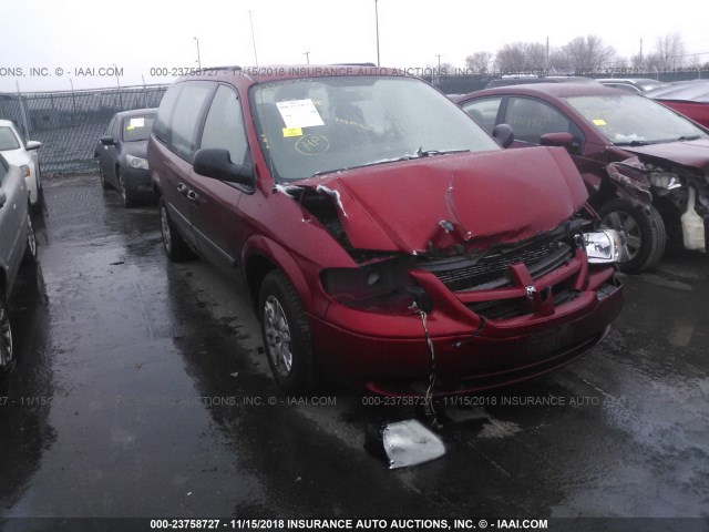 1D4GP24R05B157511 - 2005 DODGE GRAND CARAVAN SE RED photo 1