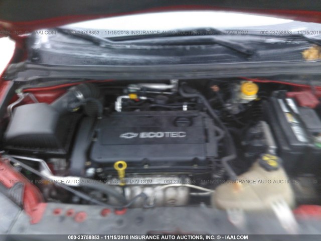 1G1JA5SH1C4115746 - 2012 CHEVROLET SONIC LS RED photo 10