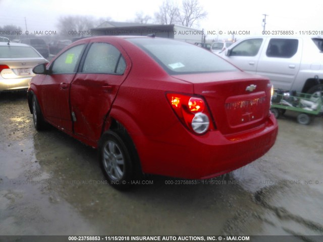 1G1JA5SH1C4115746 - 2012 CHEVROLET SONIC LS RED photo 3