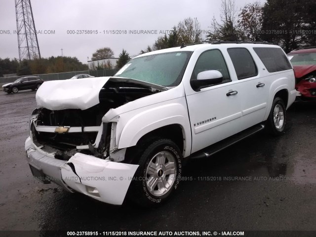 3GNFK16308G268217 - 2008 CHEVROLET SUBURBAN K1500 LS WHITE photo 2