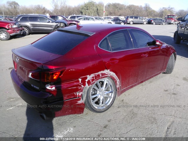 JTHBK262192090444 - 2009 LEXUS IS 250 RED photo 6