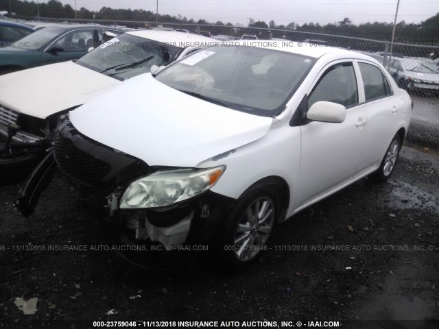 JTDBL40E29J038274 - 2009 TOYOTA COROLLA LE/XLE WHITE photo 2