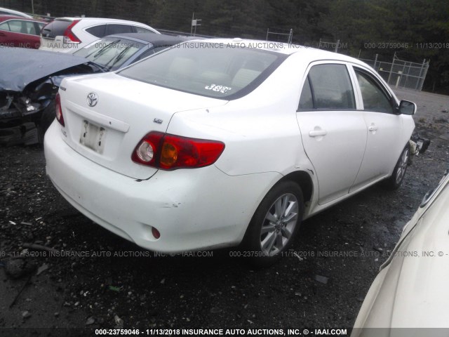 JTDBL40E29J038274 - 2009 TOYOTA COROLLA LE/XLE WHITE photo 4