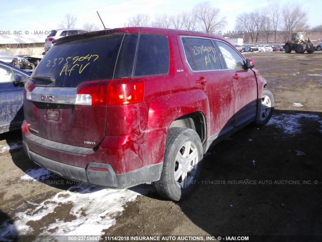 2GKFLVEK3F6416024 - 2015 GMC TERRAIN SLE RED photo 4