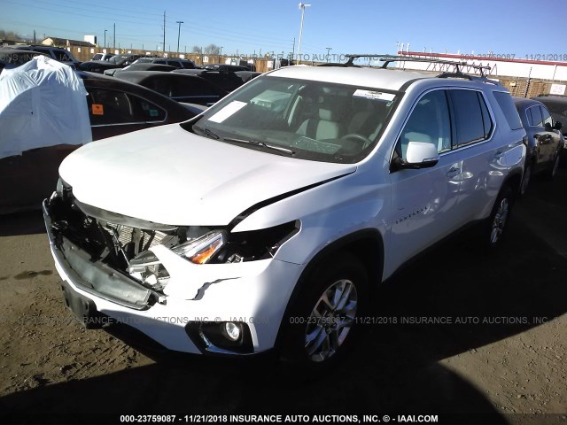 1GNEVGKW6JJ263288 - 2018 CHEVROLET TRAVERSE LT SILVER photo 2