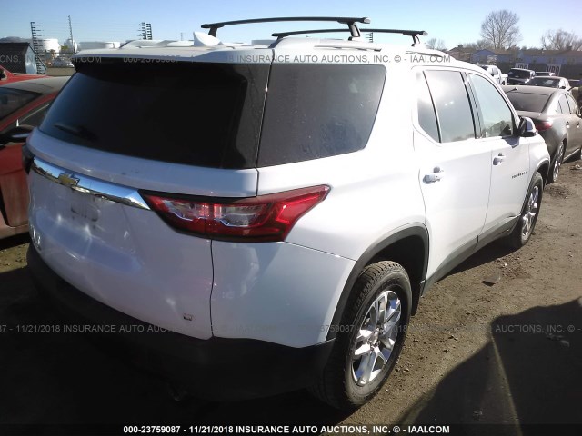 1GNEVGKW6JJ263288 - 2018 CHEVROLET TRAVERSE LT SILVER photo 4