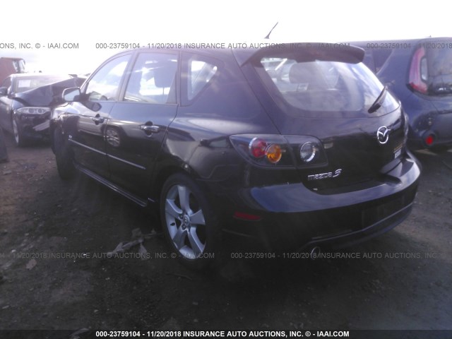 JM1BK344461416525 - 2006 MAZDA 3 HATCHBACK BLACK photo 3