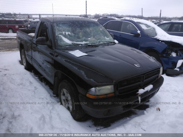 1B7FL26X31S151096 - 2001 DODGE DAKOTA BLACK photo 1