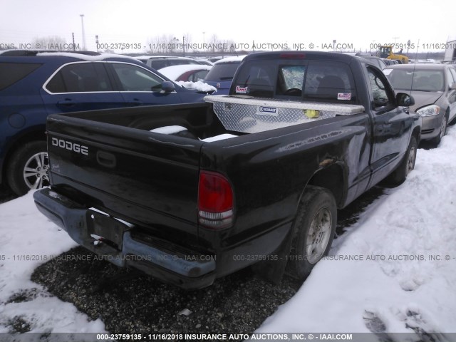 1B7FL26X31S151096 - 2001 DODGE DAKOTA BLACK photo 4