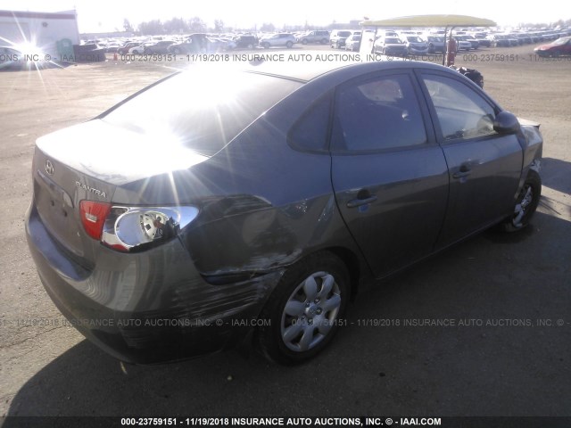 KMHDU46D49U644061 - 2009 HYUNDAI ELANTRA GLS/SE GRAY photo 4