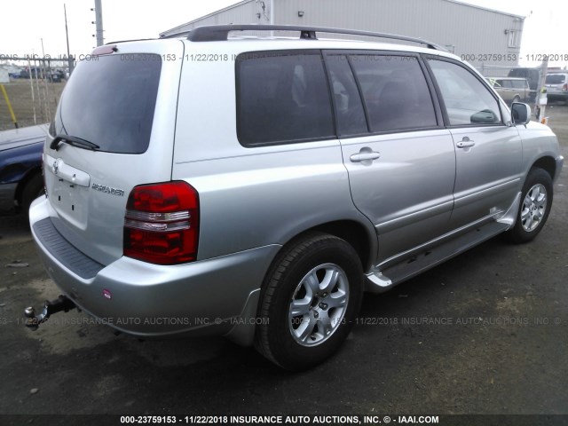 JTEHF21A430140962 - 2003 TOYOTA HIGHLANDER LIMITED SILVER photo 4