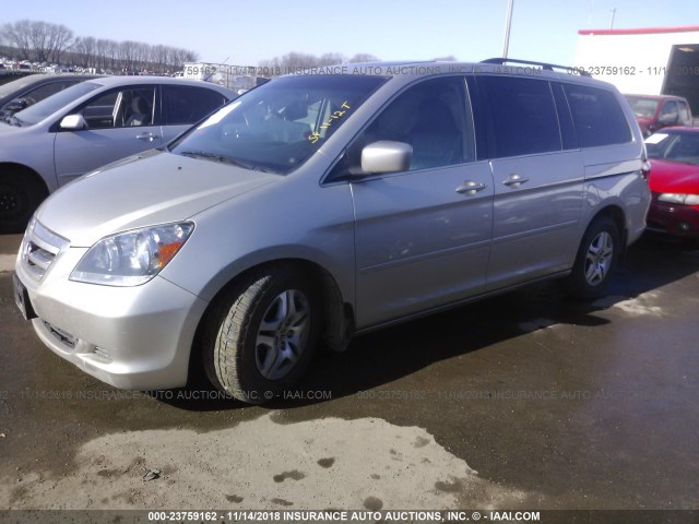 5FNRL38687B461368 - 2007 HONDA ODYSSEY EXL SILVER photo 2