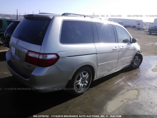 5FNRL38687B461368 - 2007 HONDA ODYSSEY EXL SILVER photo 4