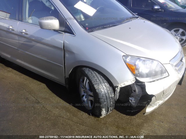 5FNRL38687B461368 - 2007 HONDA ODYSSEY EXL SILVER photo 6