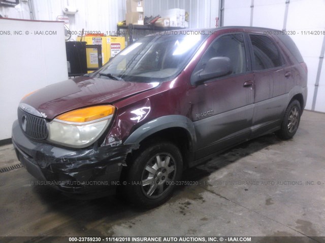 3G5DA03E62S576166 - 2002 BUICK RENDEZVOUS CX MAROON photo 2