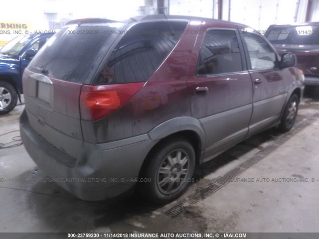 3G5DA03E62S576166 - 2002 BUICK RENDEZVOUS CX MAROON photo 4