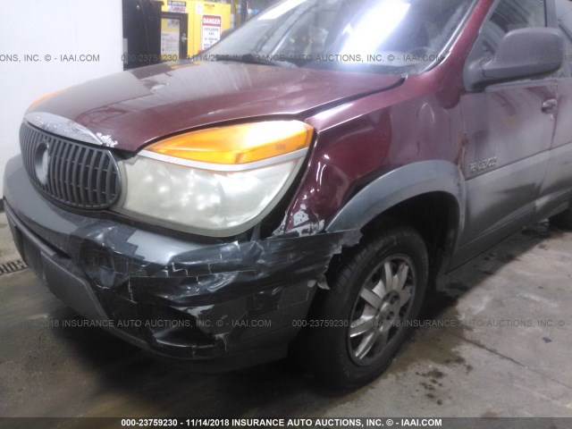 3G5DA03E62S576166 - 2002 BUICK RENDEZVOUS CX MAROON photo 6