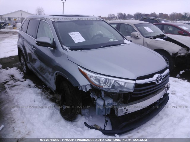 5TDDKRFH4FS137123 - 2015 TOYOTA HIGHLANDER LIMITED/LTD PLATINUM SILVER photo 1